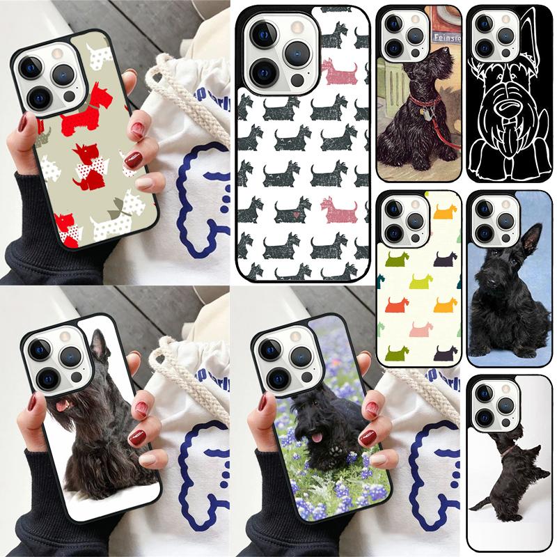 Black Scottish Terrier Dog Puppy Phone Case Cover For IPhone 18 17 Air 16 15 14 Plus for Apple 16 11 12 13 Pro Max