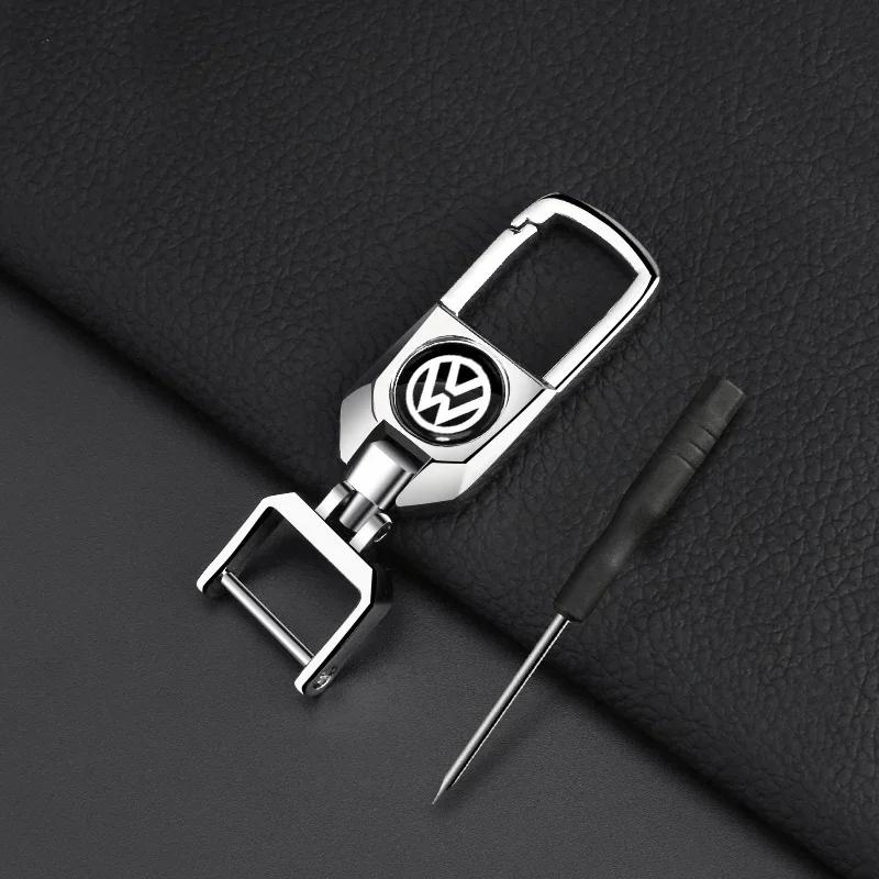 Pentru Volkswagen Metal Piele Breloc Auto Inel Cheie Insignă Accesorii Pentru Volkswagen Golf-5 6 7 MK6 Jetta Lavida Polo Tiguan Pass