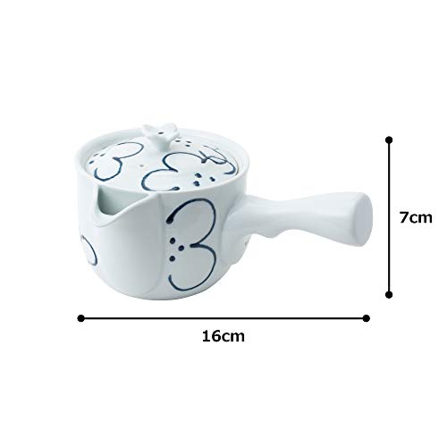 Hasami Ware Sparrow-mouth Teapot with Floral Pattern (with Super Stainless Steel Tea Strainer) 73457