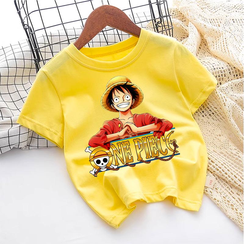 Anime One Piece Zoro Luffy Toddler Cute Cool Shorts Men Women Tee Adults Children Boy Gril Top Kids Parent Child Cotton Tshirt
