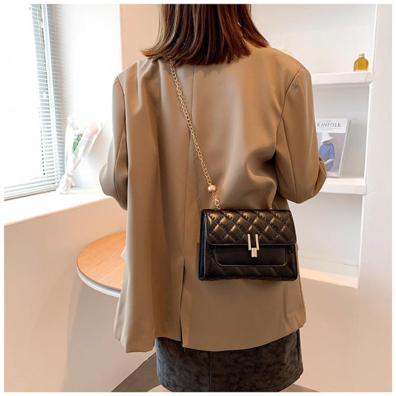 Vintage Kette Handtasche 2023 Mode Eine Schulter Messenger Handtasche Einfache Kleine Quadratische Tasche Trend