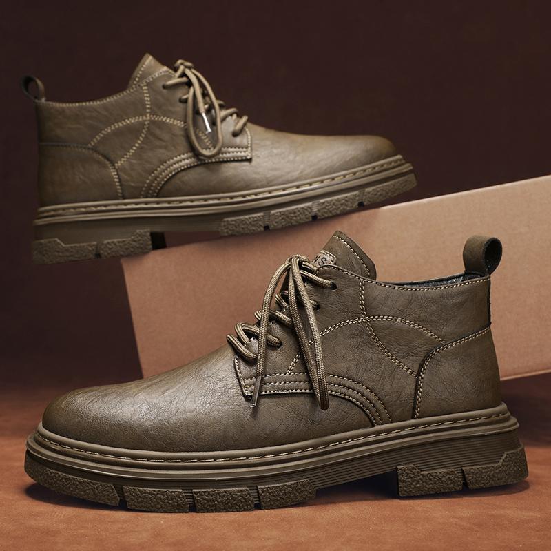 Mode Rutschfeste Freizeitspaziergang Herren Basic Stiefel Heißer Verkauf Schnürstiefeletten Allround Outdoor Wanderschuhe Hoher Schaft Herren Business Botas