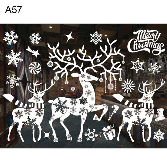 Christmas Decoration Wall Window Glass Xmas Stickers Decal Patch Home Decor