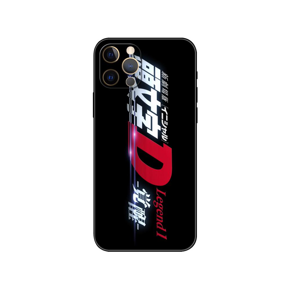 Initial D AE86 Car Phone Case for Iphone 5 5s Se 6 6s 7 8 Plus X 10 XR XS 11 12 13 Mini Pro MAX Black Tpu Back Cover