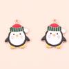 10pcs Enamel Christmas Tree Snowman Pendants Charms for Jewelry Making Earrings Necklace DIY Bracelet Accessories Supplies