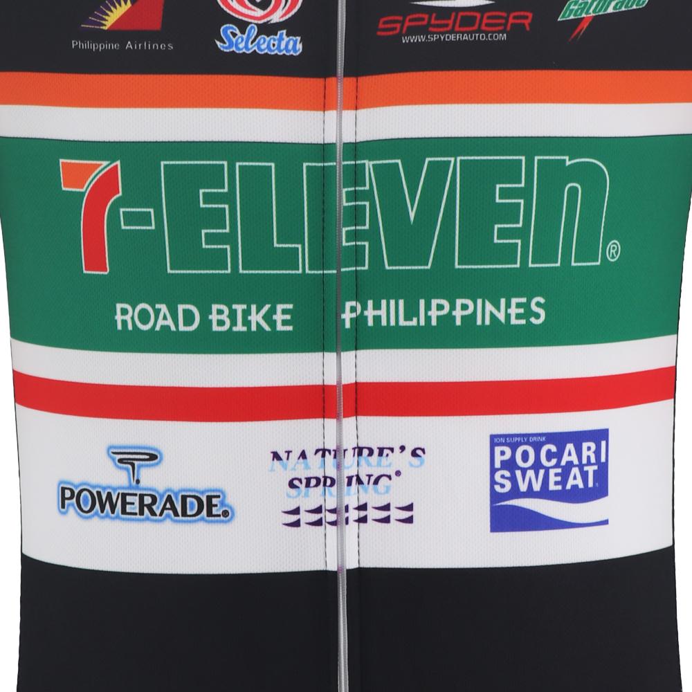 7-Eleven Cyklistický dres Set Krátký rukáv Bib šortky Dry Fit Lycra Unisex