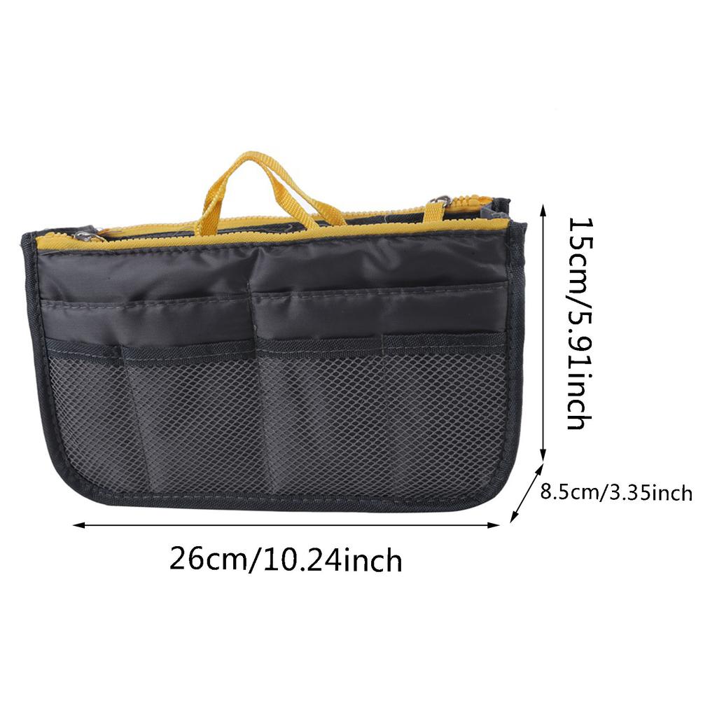 Makeup Handbag Organizer Insert Bag Multi Functional Women Solid Color Cosmetic Travel Bags High Quality Large Capacity Handbags