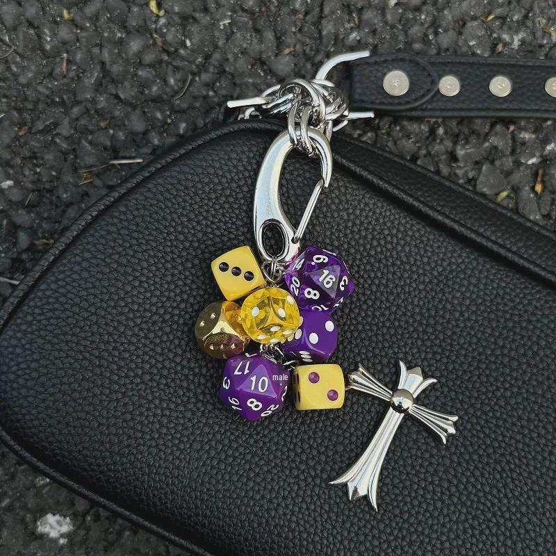 

Подвеска в виде игральных костей Ainworth Niche Purple-Gold и брелок для ключей своими руками, украшения на талию