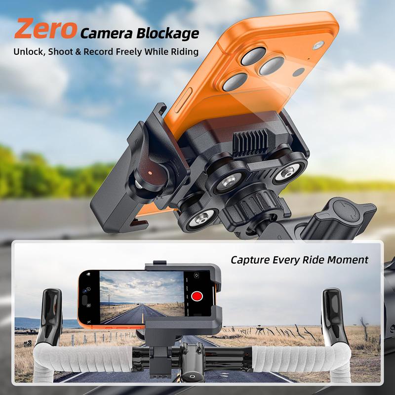 New Anti-Vibration Bicycle Phone Holder 360 Rotating Shock Absorber Quick Release Phone Mount For Electric Bike Motorcycle