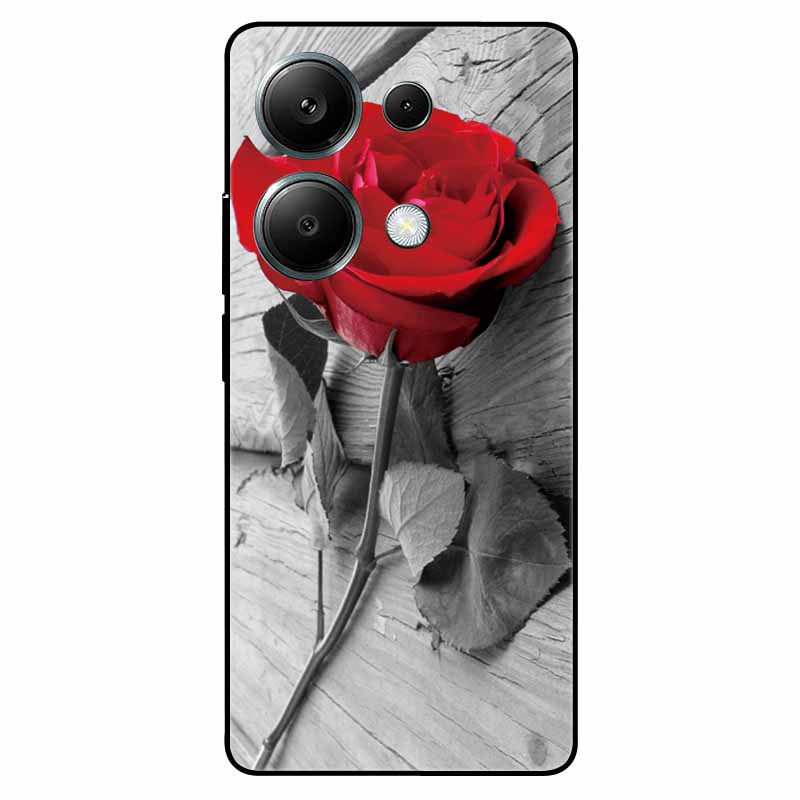 For Redmi Note 13 Pro 4G Case Global Silicon Fashion Space Wolf TPU Painted Coque Funda for Xiaomi Redmi Note 13Pro 4G Cover