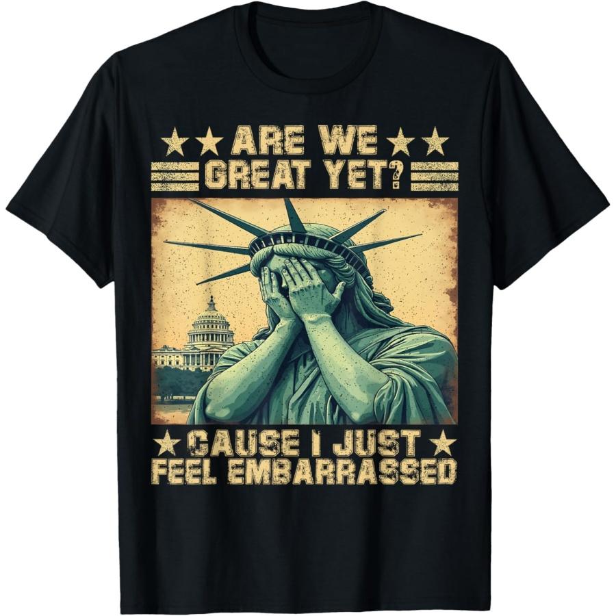 

Are We Great Yet Distressed Statue of Liberty Facepalm T-Shirt XXXXXL чорний
