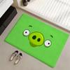 A-Angry Birds Game Floor Mat Eco Flannel Doormat Non-Slip Odorless Indoor Soft Short Plush Floor Rug