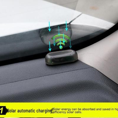 Luz de Aviso Anti-Roubo e Decoração Alimentada por Energia Solar para Carro