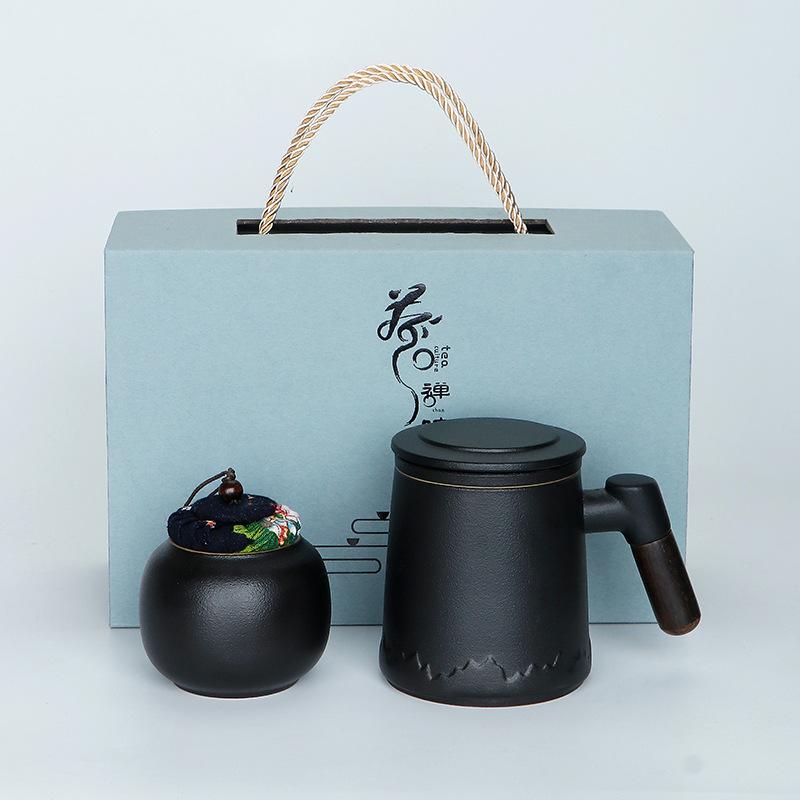 Custom Ceramic Tea and Water Mug with Filter - Office Souvenir Gift