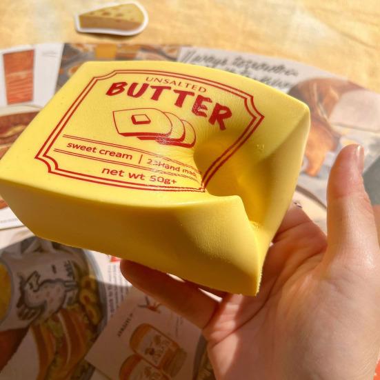 1/2/3Pcs Squeeze Toy Butter Block Slow Rising Stress Relief Toy PU Material Soft Squeeze Toy Desktop Decoration Fun Fidget Gift
