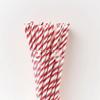 Individually Wrapped Biodegradable Striped Paper Straws