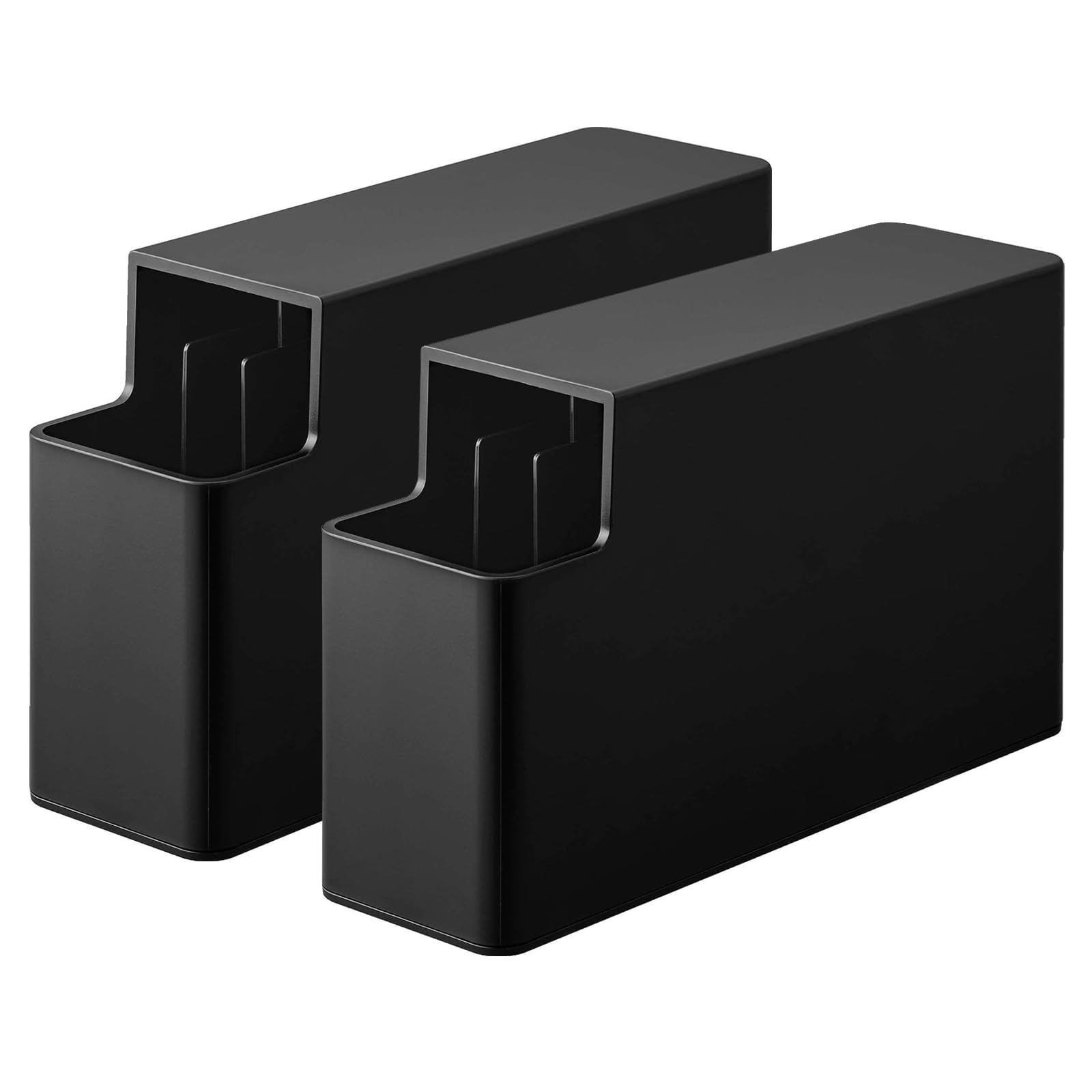 

Yamazaki Тонкий пластиковый контейнер для пакетов (Набор из 2) для башенных полиэтиленовых пакетов, легкий доступ, черный, 3977 x 2