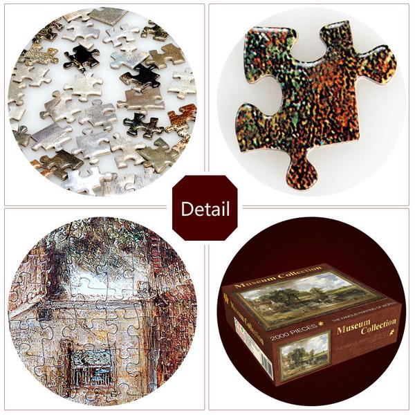 8Type Grownups Difficult 2000 Pieces 3D  World   Puzzles  Adult Paper Puzzle Gift for Kid