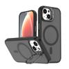 KEYSION Lens Stand Magnetic Phone Case for MagSafe for iPhone 13 14 15 Pro Max 15 Plus Matte Translucent Shockproof Back Cover