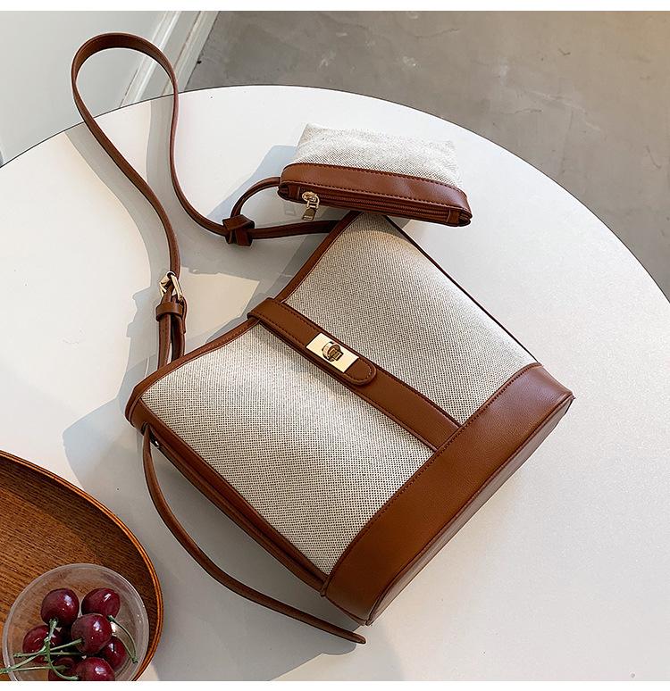 2025 Trendy Women's Canvas Bucket Bag - Large Capacity, Versatile Summer Shoulder and Messenger Bag