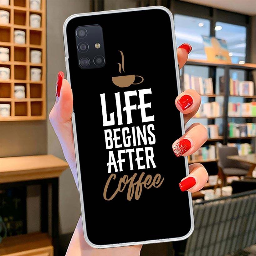 

Coffee Wine Cup Cover Phone Case For Samsung Galaxy A12 A22 A32 A52 A72 A02S Phone Case Note 20 Ultra 10 S10 Plus A51 A71 A50S A Samsung A20S