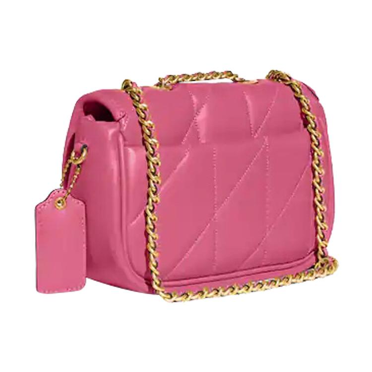 New COACH Pillow Nappa Soft Leather Crossbody Bag Shoulder Bag Women's Pink CA086-B4QDV