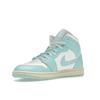 Air Jordan 1 Mid Light Dew Women Sneakers Blue Sail Muslin BQ6472-132