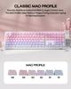 EPOMAKER Shimmeow Keycap 113 Cute Cat Pattern MAO MX Style Compatible Set, Keys, Keycaps, Light-Transmitting Type, Profile,