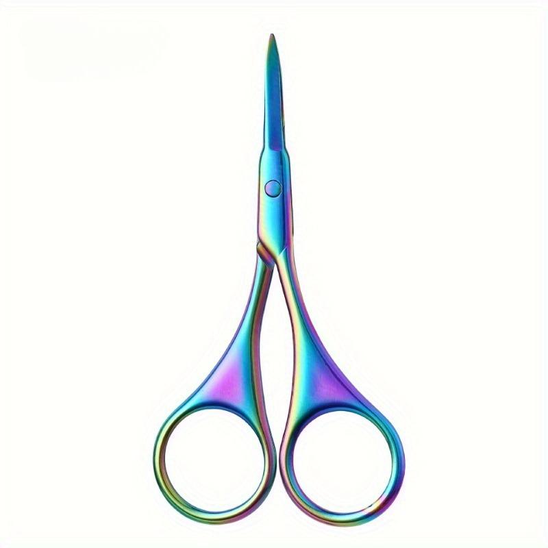 1pc Professional Dual Function Keratin Scissors - Small Scissors for Eyebrow, Eyelash, Nail Trimming and Beauty-