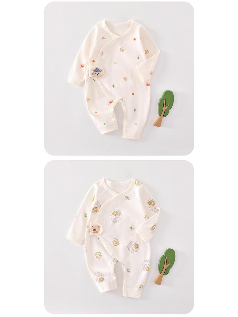 Newborn Pure Cotton Romper: Boneless Crawling Suit for Spring/Autumn