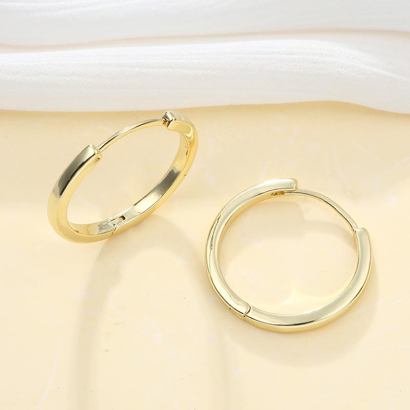 Huazi Style Zircon Stud Earrings for Women - Gold-Plated, Non-Fading Luxury Jewelry