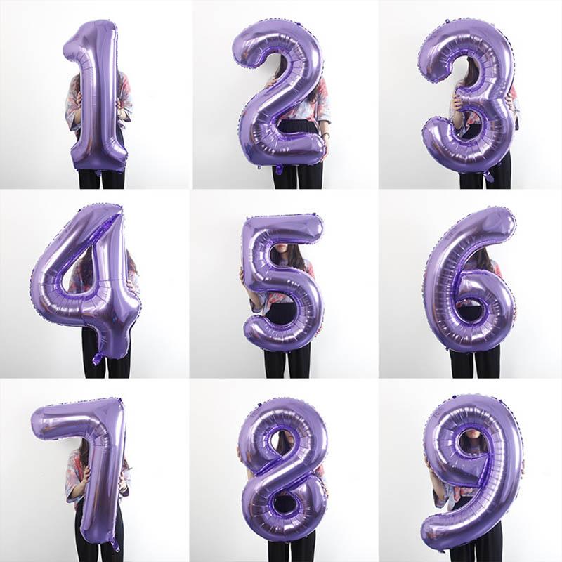 40Inch Big Foil Birthday Balloons Helium Number Balloon 0-9 Happy Birthday Wedding Party Decorations Shower Large Figures Globos