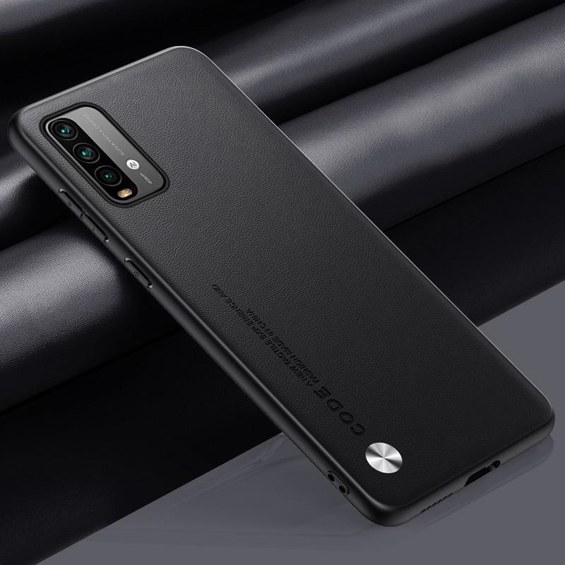 

Розкішний чохол зі шкіри PU для Xiaomi Redmi 9T Задня кришка Матовий силіконовий Ударостійкий Повний захист Чохол для телефону для Redmi9T Coque For Redmi 9T чорний