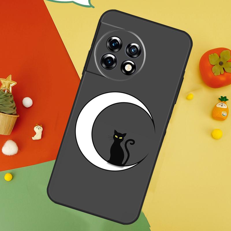 Häxkatt Måne Fodral För OnePlus 9 10 Pro 11 12 13 15 13T 13R 12R 10T 8T Nord 5 CE 2 3 4 Lite N20 N30 Skydd