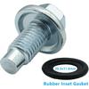 5 PCS M12x1.75 Oil Drain Plug Pilot Point With ert Gasket Replace 090-17
