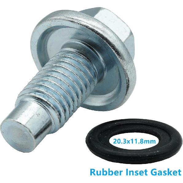 5 PCS M12x1.75 Oil Drain Plug Pilot Point With ert Gasket Replace 090-17