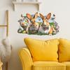 Wall Decoration Stickers for The Easter Bunny and Eggs Restaurant's Living Room, Featuring Broken Walls and Colorful Eggs.