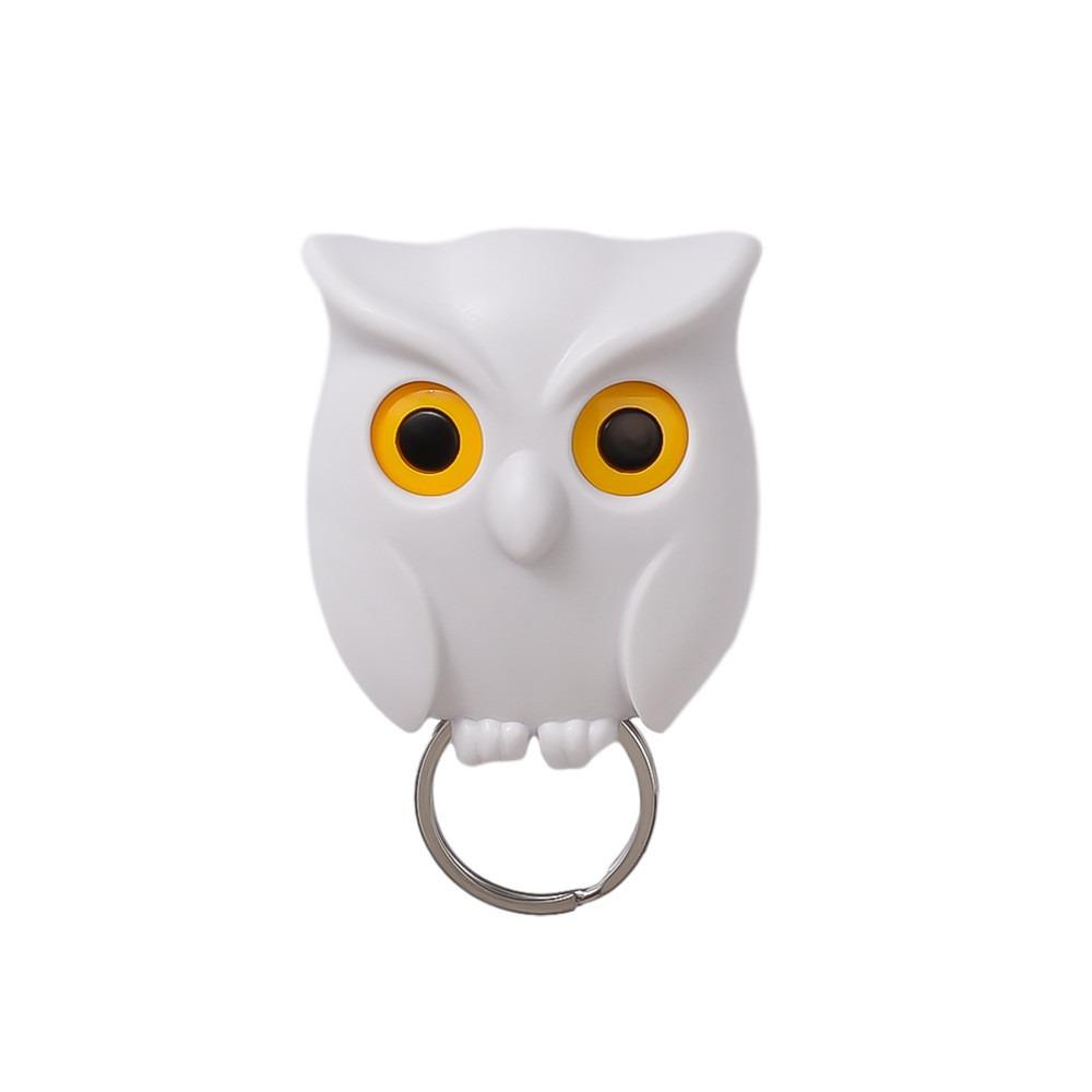 Wall Mounted Owl Key Hook Will Open Eyes Hanging Rack Keychain Organizer Hooks  Home Decoration
