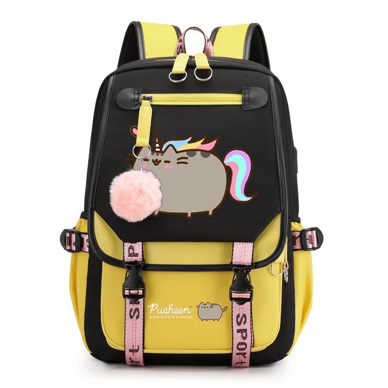Cartoon Cute Printed School Bag Outdoor Travel Oxford Cloth Backpack
