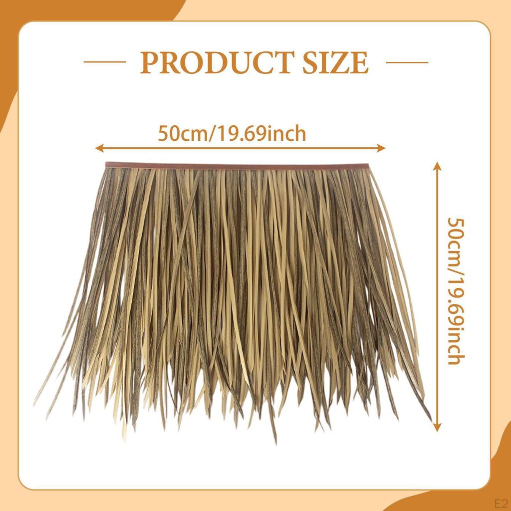 Roof Thatch Roofing Panel DIY Easy to Use Palm Roll Grass Skirting for Gardens Fence