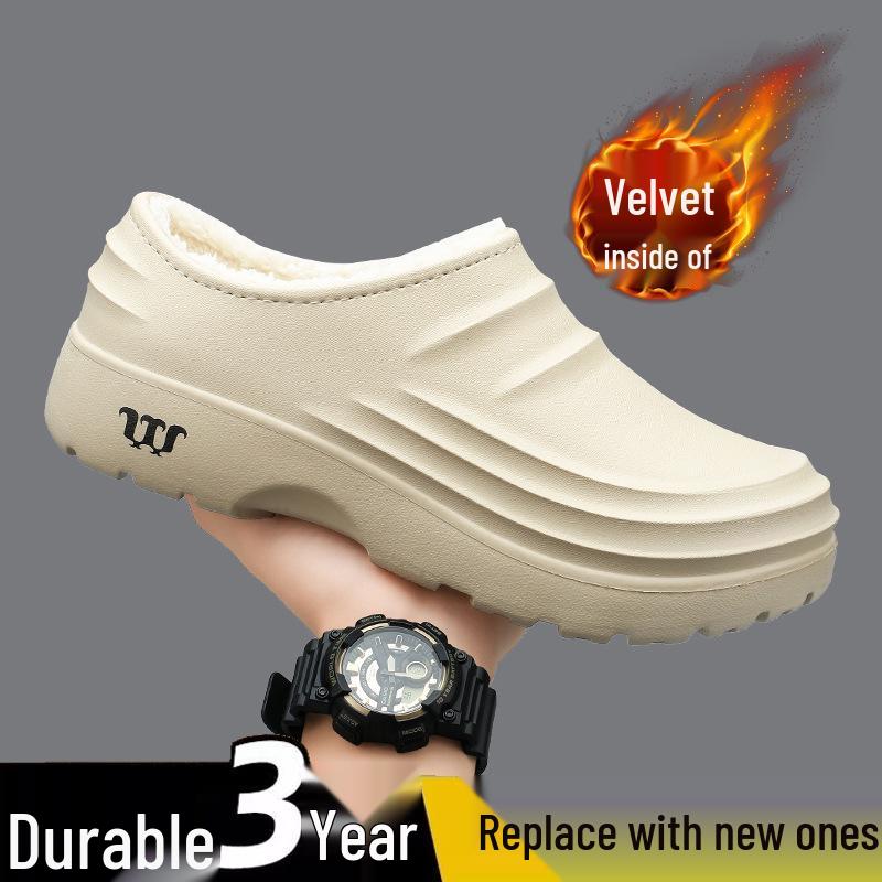 Chef Shoes: Fleece-Lined, Non-Slip, Waterproof Work Shoes for Hotel and Restaurant Staff (Autumn/Winter)