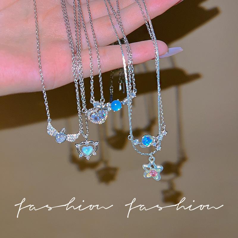 Butterfly zircon titanium steel necklace versatile niche light luxury collarbone chain with jewelry wholesale