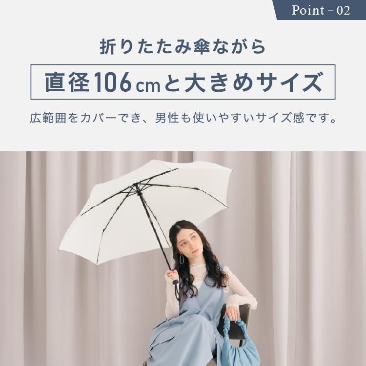 Wpc. Classic Automatic Folding Umbrella CS010-001-002 Off-White UV Cut Windproof Unisex Sun & Rain