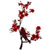 1PC Cloth Stickers For Cheongsam Plum Blossom DIY Water-soluble Sewing Accessories Applique Patch Embroidery Flower Dancing Bird