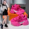 High Quality Spring Women Platform Sneakers Chunky Shoes Sport Vulcanized Shoes Female Casual Shoes 8CM Autumn Thick Leather