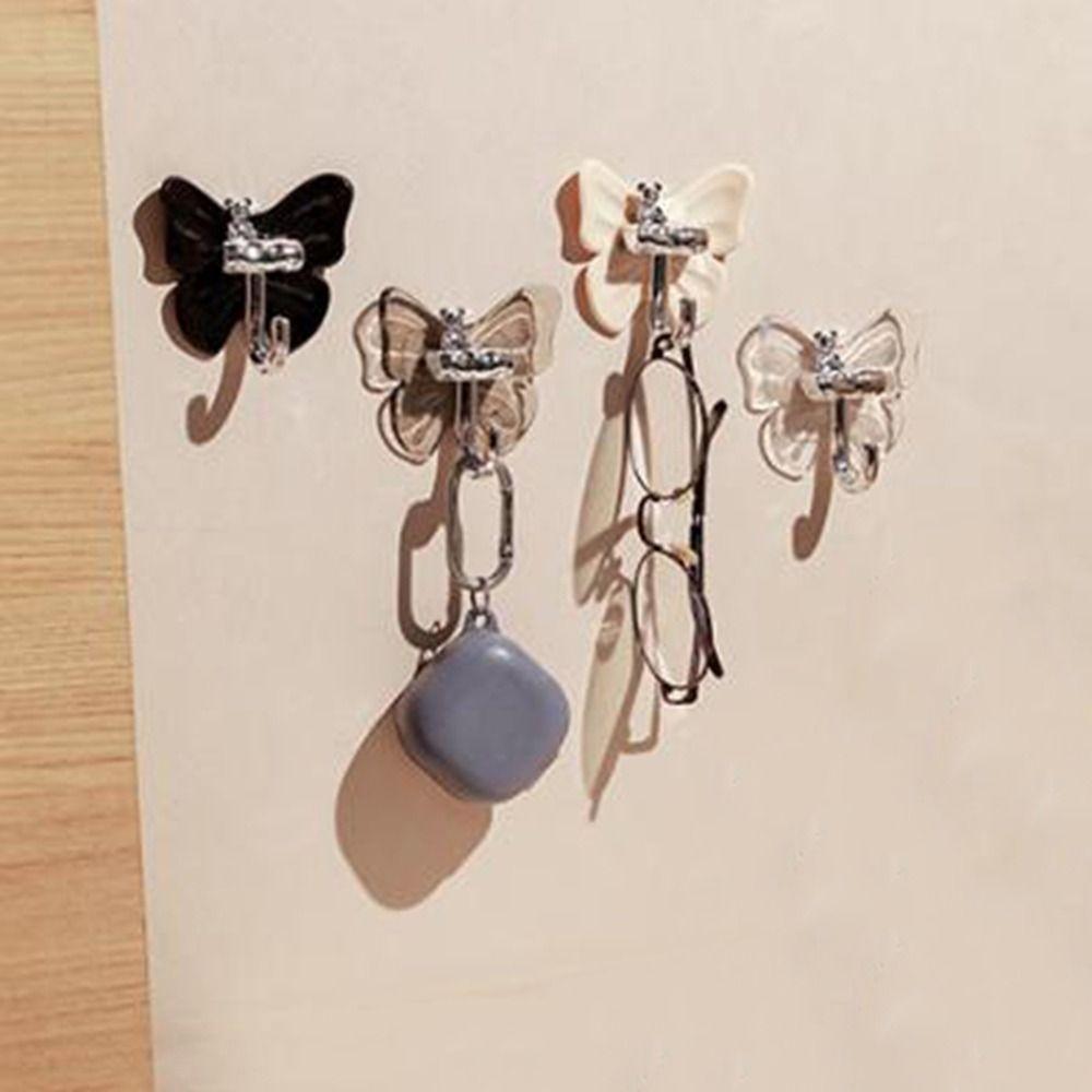 8 Stück Kunststoff Schmetterling Wandhaken Selbstklebend Wandmontiert Schmetterling Aufbewahrungshaken Dekorativ Feuchtigkeitsbeständig Schlüsselhalter