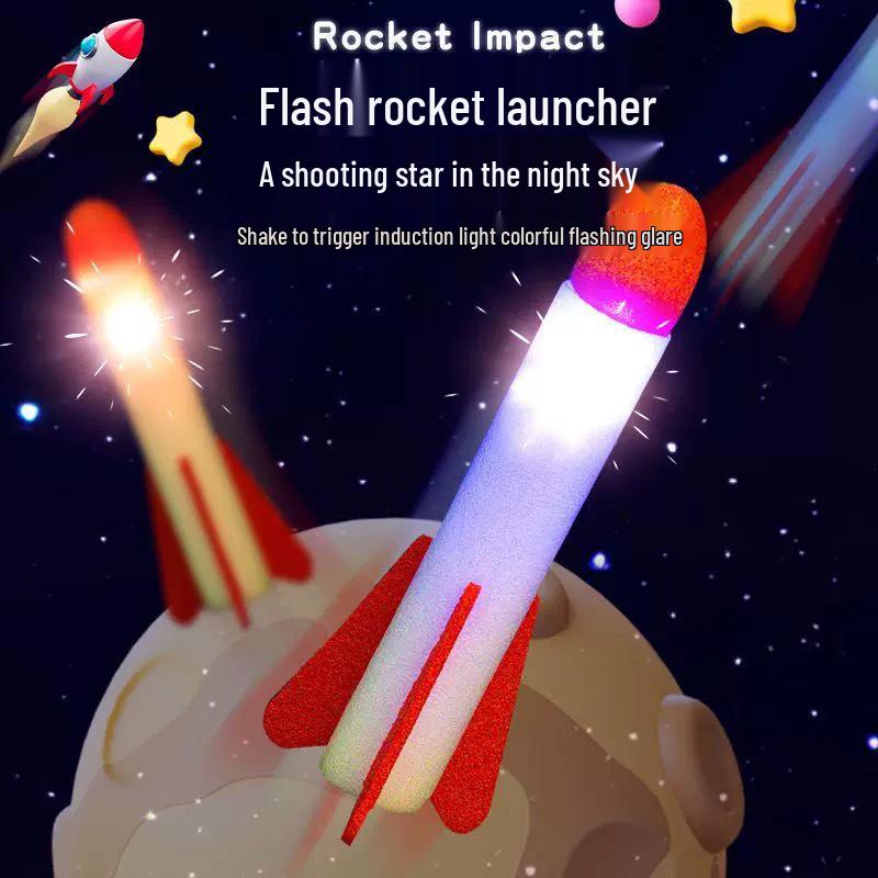 Luminous Step-on Rocket Launcher Toy for Kids - Outdoor Play