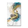 Nordic Geometric Wall Art Canvas Painting Abstract Golden Deer Birds Posters and Prints Wall Pictures for Living Room Home Decor