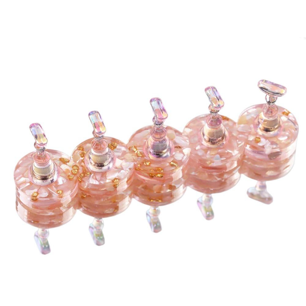 5 Nail Holders Acrylic False Nail Stand Square/Round Base Nail Tips Display Kit  Beginner