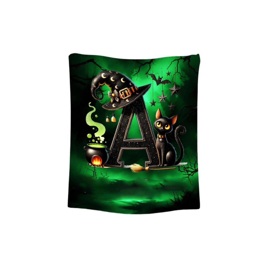 Flannel Blanket 150200cm, Creative Halloween Print Soft Cozy Throw for Couch Bed Sofa